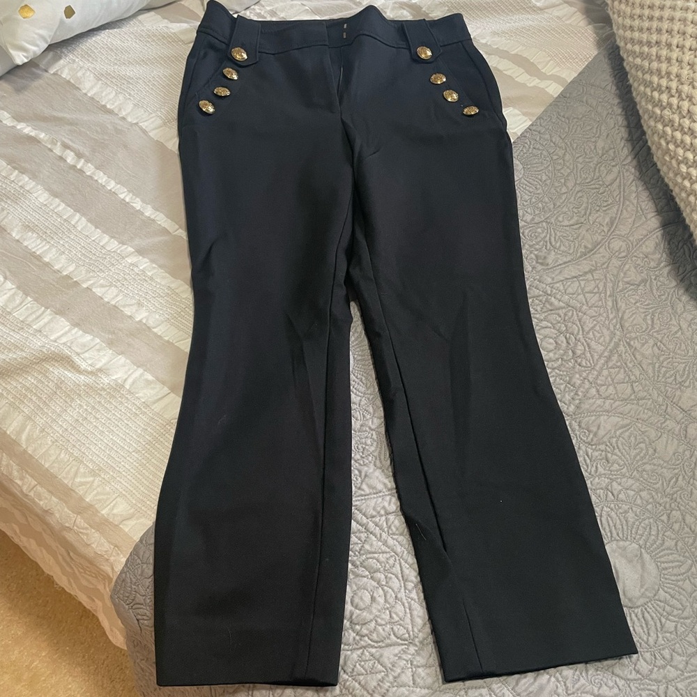 Like New WHBM® Jolie Button Straight Luxe Stretch Pant